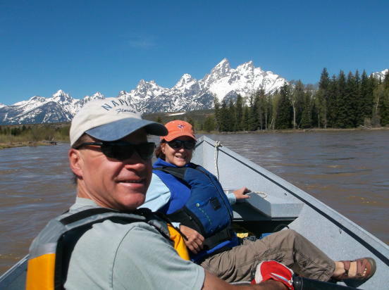 peter & Susan floating the snake